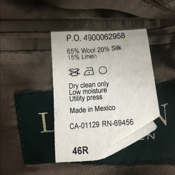 Ralph Lauren checkered wool/silk blazer 46R - Picture 3 of 5